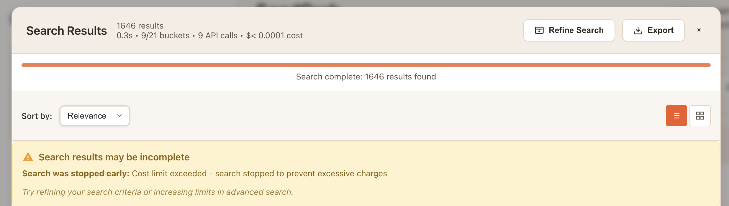 SandCrab S3 Search Interface